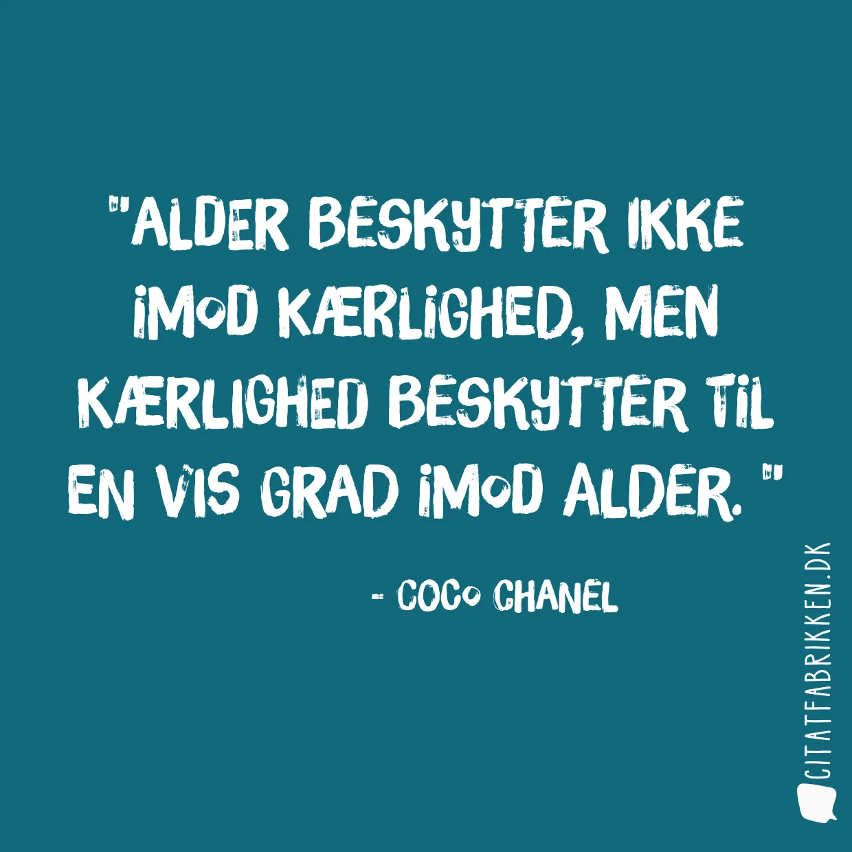 Alder beskytter ikke imod kærlighed, men kærlighed beskytter til en vis grad imod alder. 