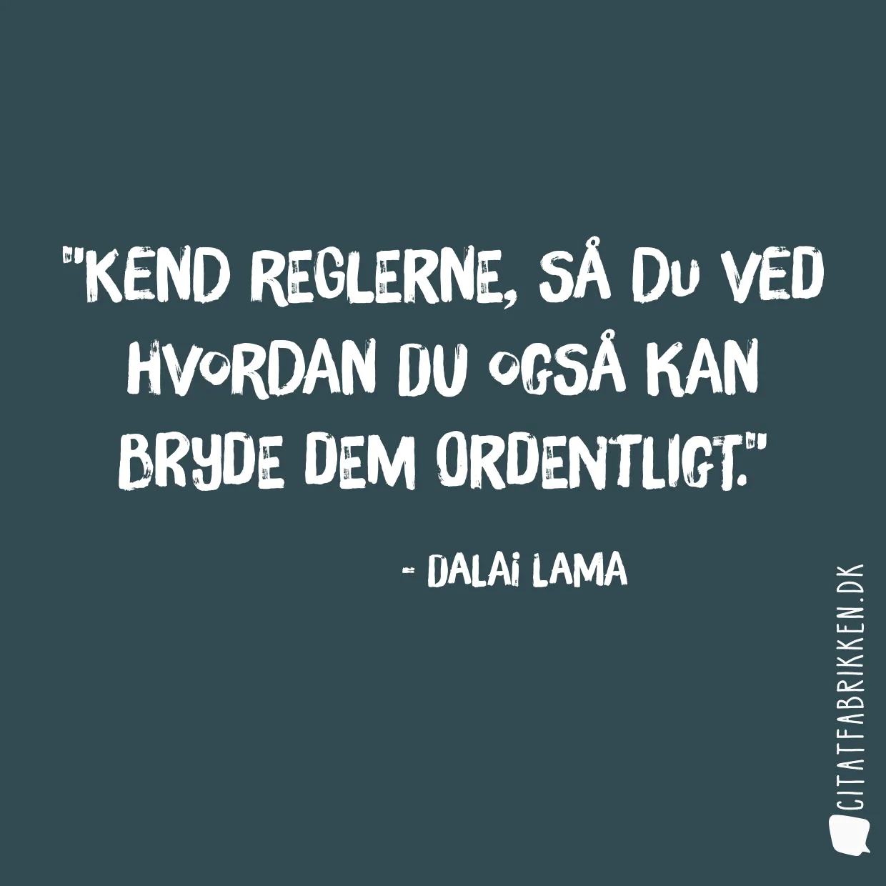 Kend reglerne, så du ved hvordan du også kan bryde dem ordentligt.