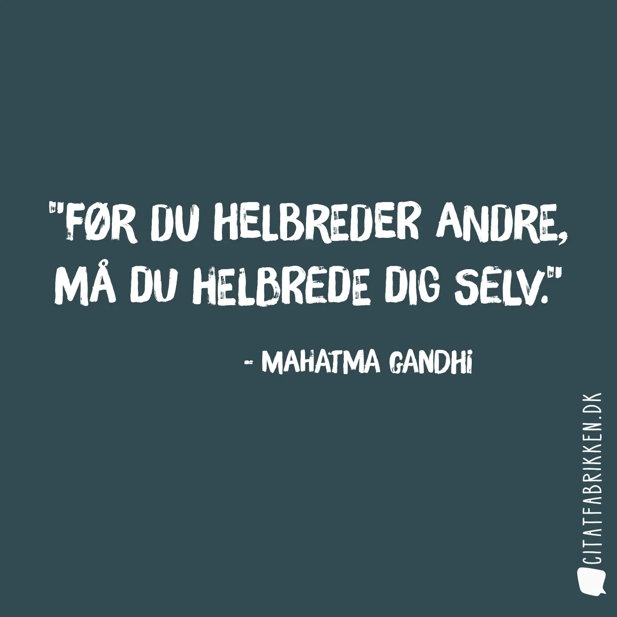 Før du helbreder andre, må du helbrede dig selv.