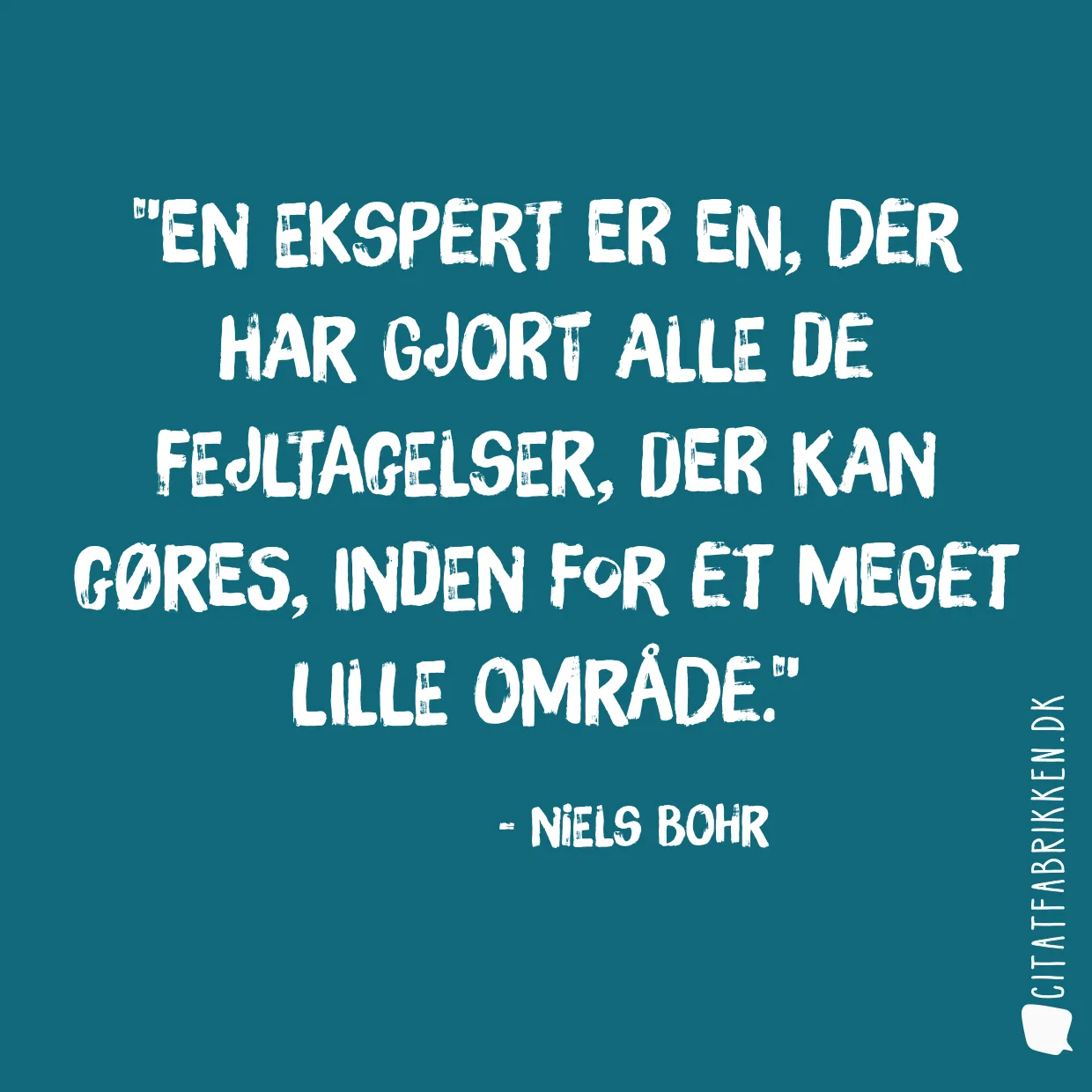 En ekspert er en, der har gjort alle de fejltagelser, der kan gøres, inden for et meget lille område.