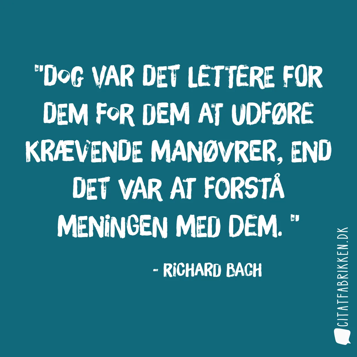 Dog var det lettere for dem for dem at udføre krævende manøvrer, end det var at forstå meningen med dem. 