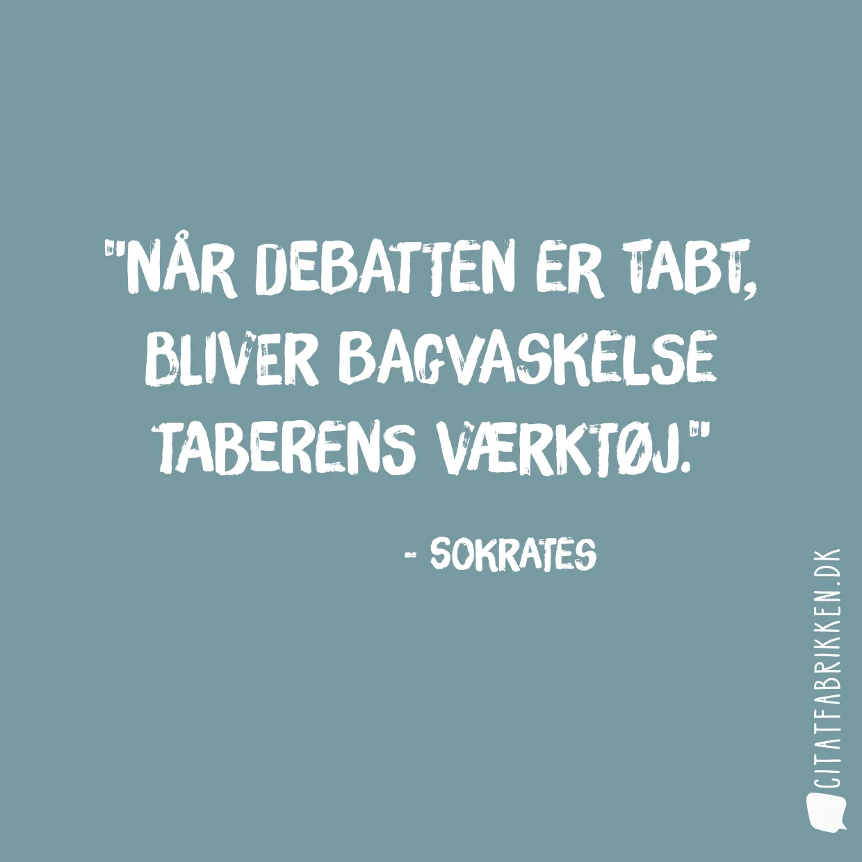 Når debatten er tabt, bliver bagvaskelse taberens værktøj.