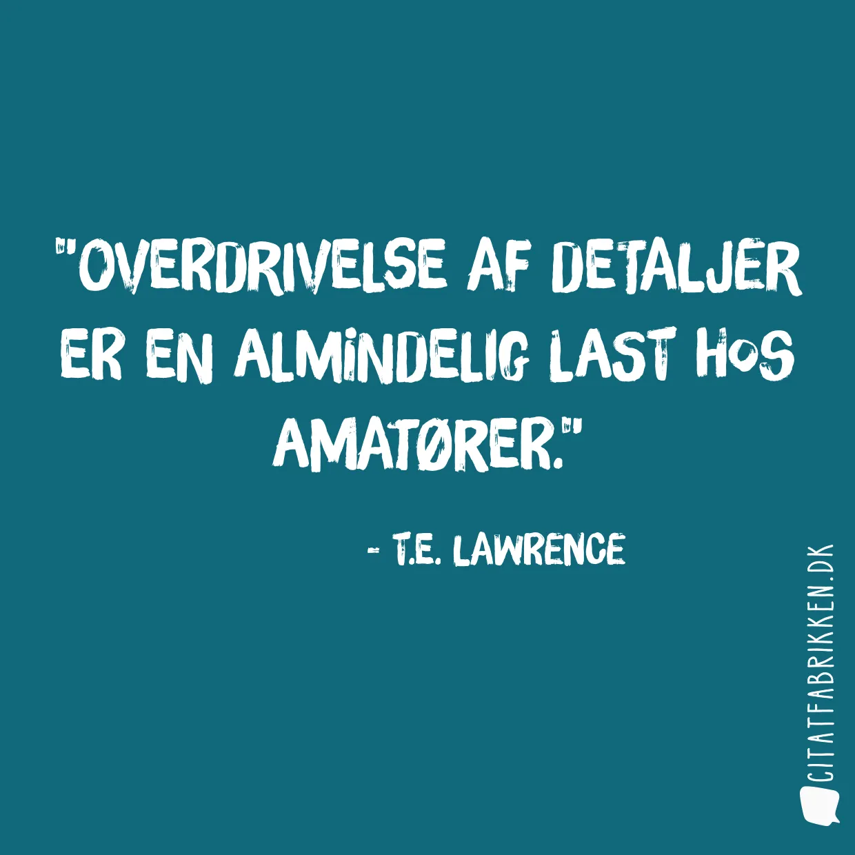 Overdrivelse af detaljer er en almindelig last hos amatører.