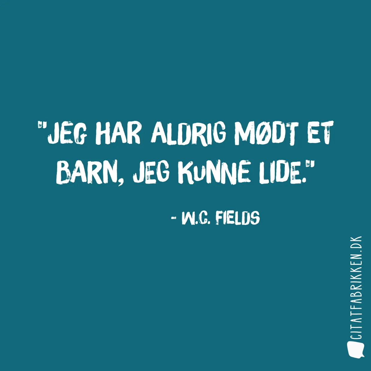 Jeg har aldrig mødt et barn, jeg kunne lide.